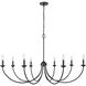 Huxley 8 Light 52 inch Matte Black Chandelier Ceiling Light